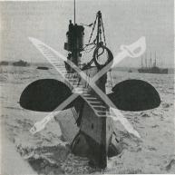 View of an O-class submarine on the surface, taken in 1919.