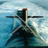 The U.S. Navy submarine USS Rhode Island (SSBN-740) in 1995.